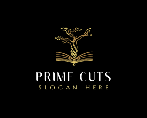 Elegant Tree  Book logo design