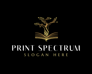 Elegant Tree  Book logo design