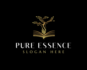 Elegant Tree  Book logo design