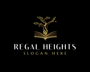 Elegant Tree  Book logo design