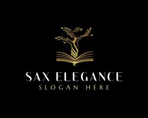 Elegant Tree  Book logo design