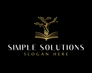 Elegant Tree  Book logo design