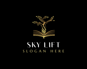 Elegant Tree  Book logo design