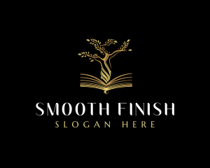 Elegant Tree  Book logo design