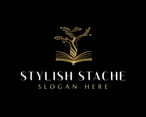 Elegant Tree  Book logo design