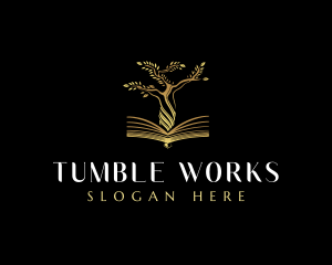 Elegant Tree  Book logo design