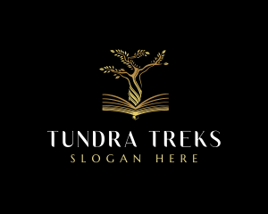 Elegant Tree  Book logo design