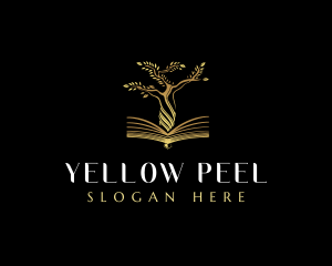 Elegant Tree  Book logo design