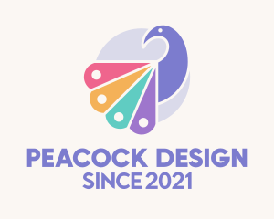 Colorful Wild Peacock  logo