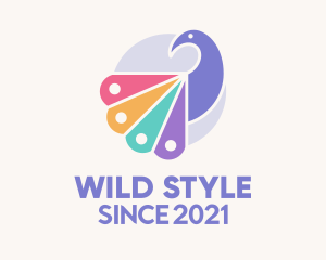 Colorful Wild Peacock  logo design