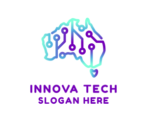 Tech Map Australia logo design