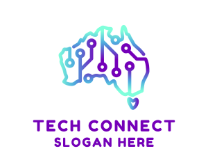 Tech Map Australia logo design