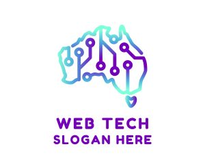 Tech Map Australia logo design