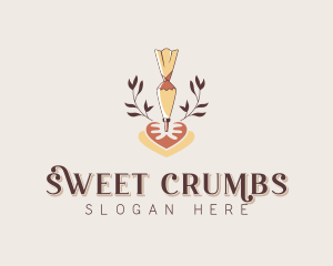 Baker Piping Bag Dessert logo design