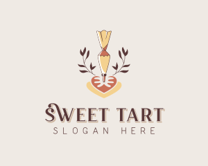 Baker Piping Bag Dessert logo design