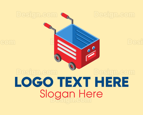 Isometric Toy Cart Logo