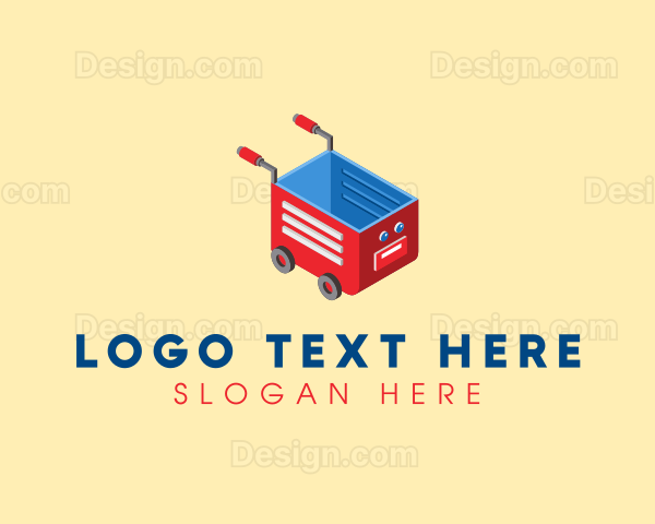 Isometric Toy Cart Logo