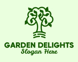 Natural Green Tree logo design