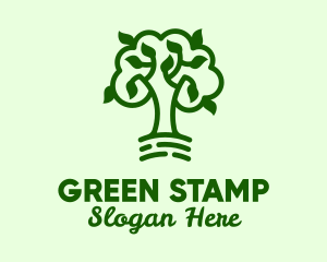 Natural Green Tree logo design