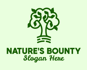 Natural Green Tree logo design