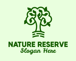 Natural Green Tree logo design