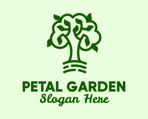 Natural Green Tree logo design