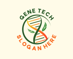 Modern DNA Leaf  logo design