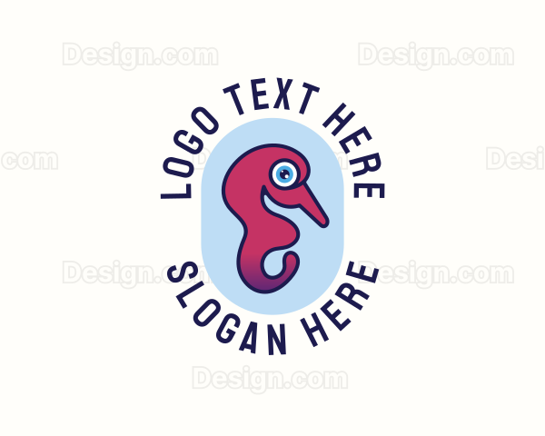 Aquatic Marine Seahorse Logo