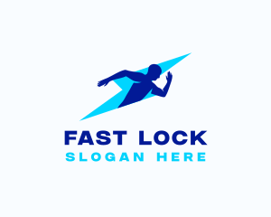 Fast Human Lightning logo design