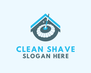 Home Mop Cleaning logo design