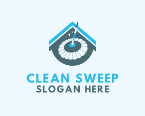 Home Mop Cleaning logo design