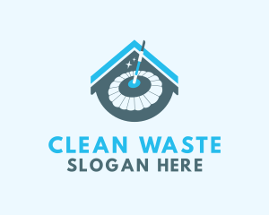 Home Mop Cleaning logo design