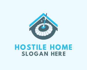 Home Mop Cleaning logo design