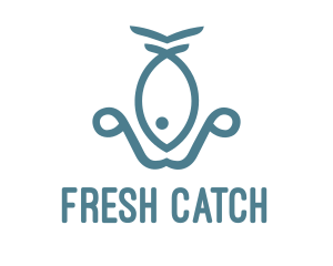 Teal Fish Anchor logo