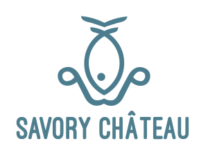 Teal Fish Anchor logo design