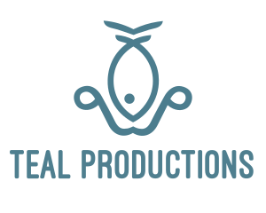 Teal Fish Anchor logo