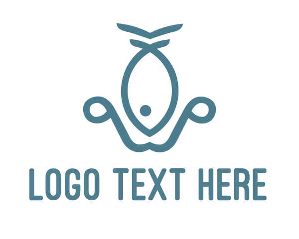 Teal Fish Anchor logo