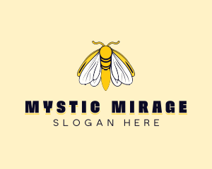 Mystical Butterfly Moth logo design