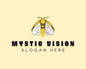 Mystical Butterfly Moth logo design