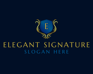 Elegant Crest Shield logo design