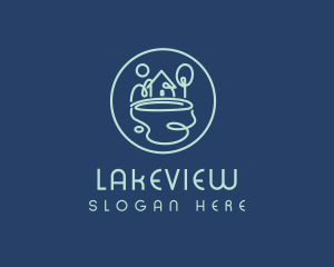Doodle Lake House logo design