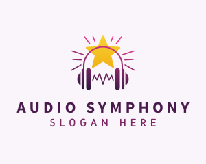 Music Headphones Audio logo design