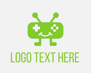 Cute Green Robot  logo