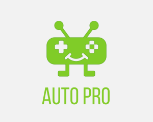 Cute Green Robot  logo