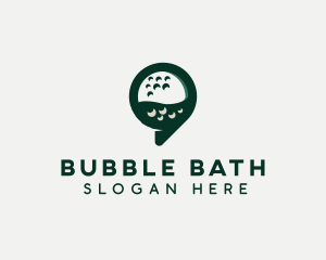 Golf Ball Speech Bubble logo design