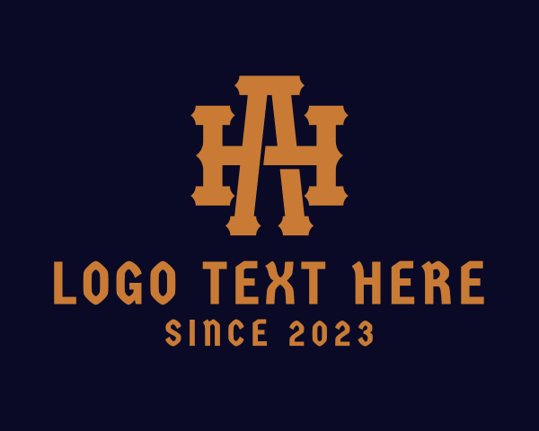 Letter Ha logo example 2