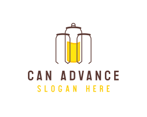 Canned Beer Line Art logo