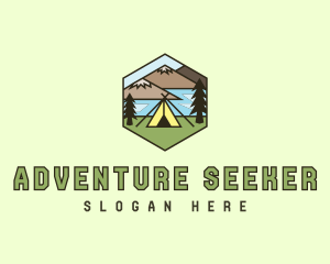 Mountain Adventure Tent logo design