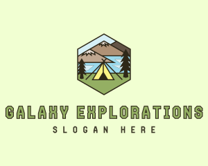 Mountain Adventure Tent logo design