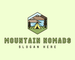 Mountain Adventure Tent logo design